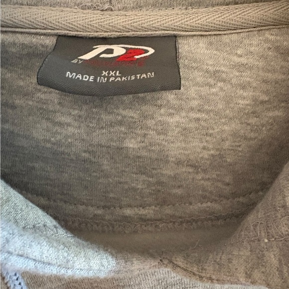 R2 Gray Hoodie with Tiger and Tiger Head Graphic - Picture 4 of 6